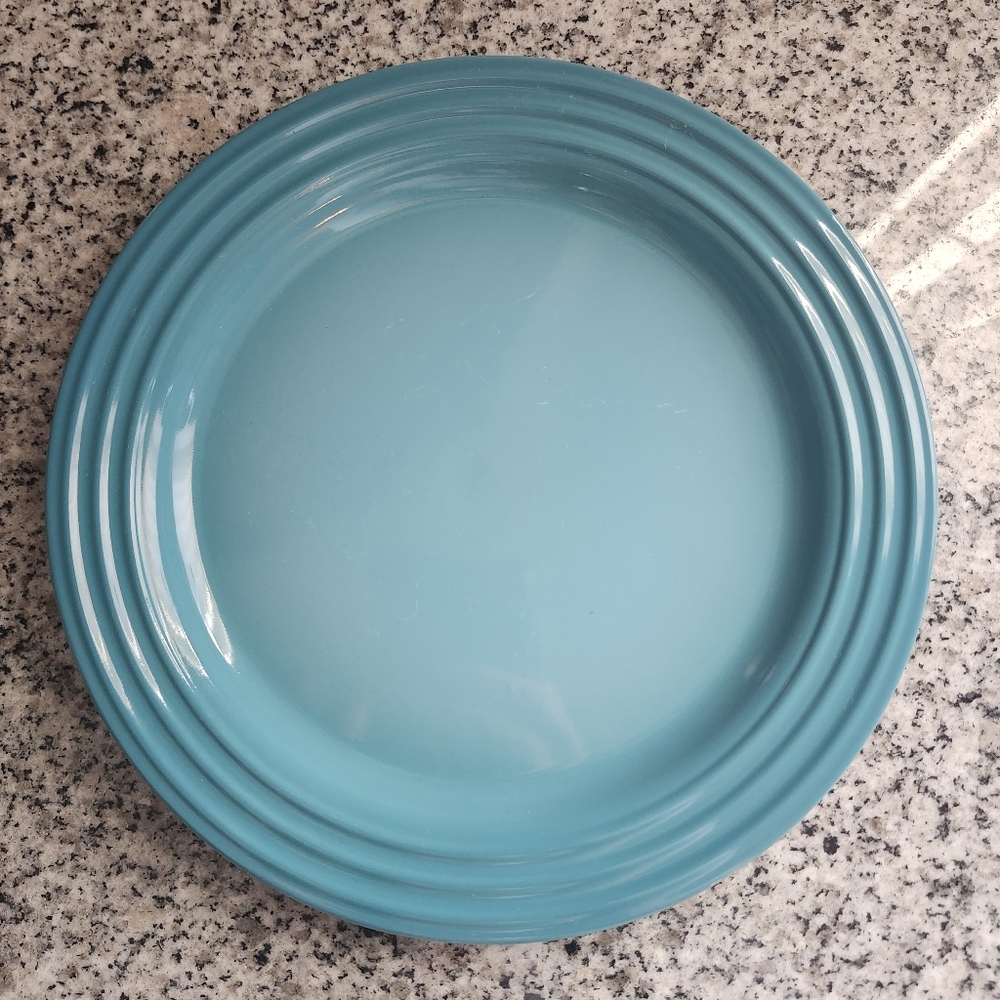 Replacement Le Creuset Stoneware Salad Plate 8.5" In Carribean Blue